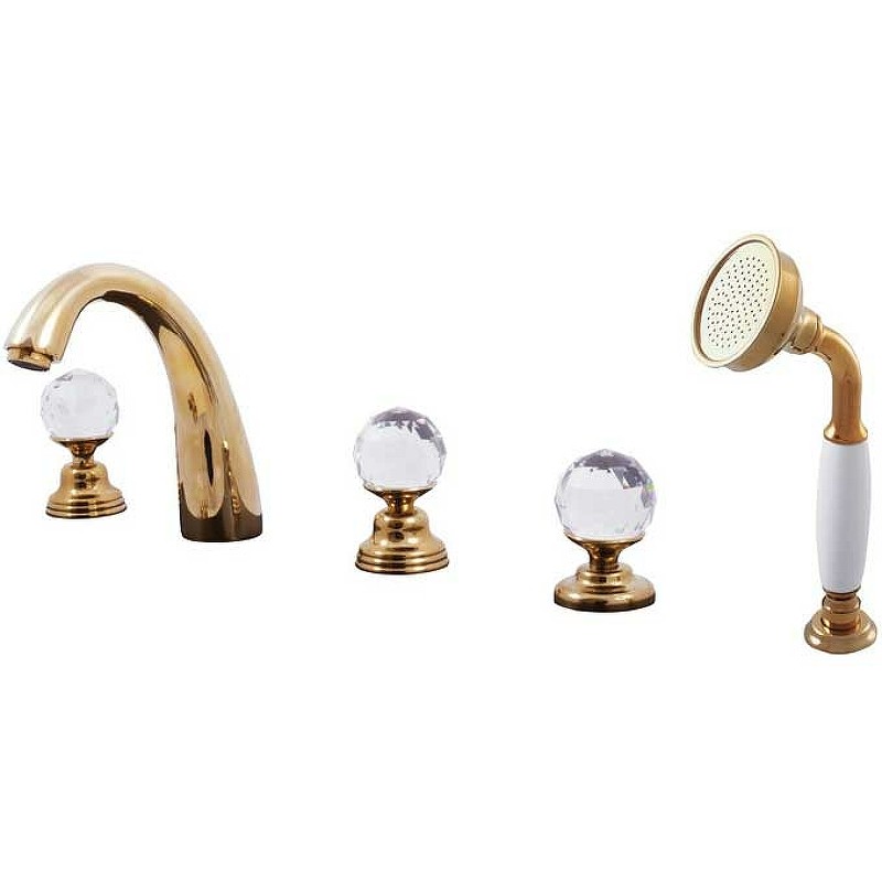 Смеситель на борт ванны Rav Slezak Brilliance176.5PZ Золото латунь