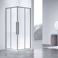 Душевой уголок Vincea Slim-N 90x90 VSS-4SN900CLGM профиль Вороненая сталь стекло прозрачное