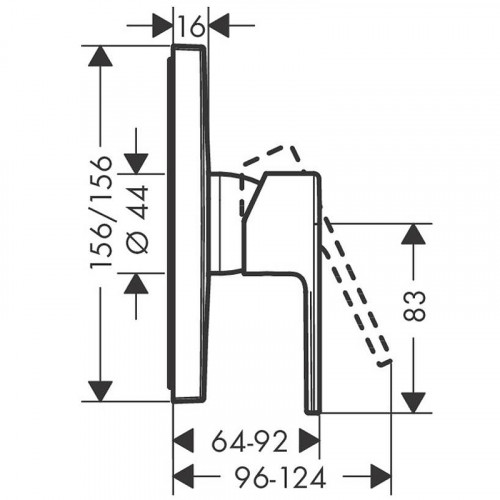 Смеситель для душа Hansgrohe Set HG Vernis Shape 71668670S Ченый матовый