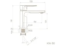Смеситель для раковины Knotlor Ergofit KN-30 цвет Хром
