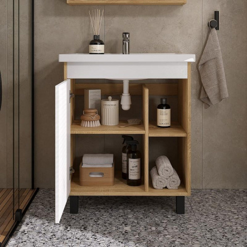 Тумба под раковину Volna Osmond 70 tnOSMOND70.1D-04 цвет Белый Дуб сонома