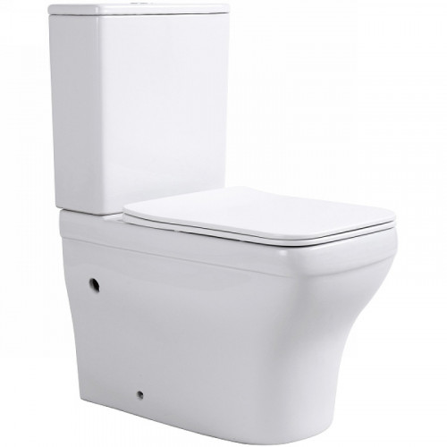 Унитаз компакт Aquatek Амадео AQ2914-00 Белый с бачком и сиденьем Микролифт фарфор напольный