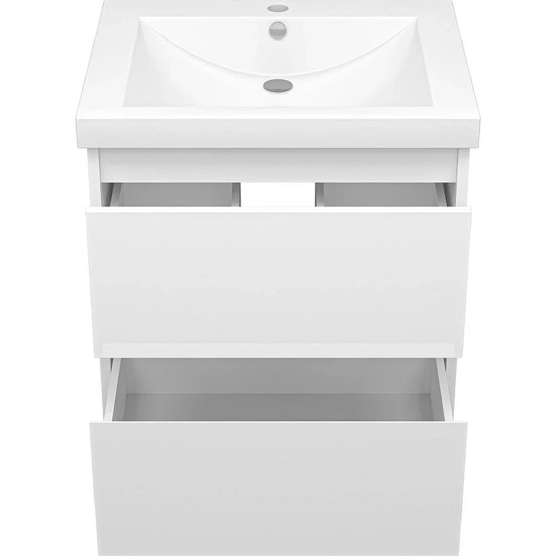 Тумба с раковиной Misty Алиса 58 УТ000011218 подвесная Белая