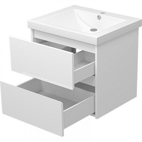 Тумба с раковиной Misty Алиса 58 УТ000011218 подвесная Белая