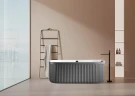 Ванна из искусственного камня AltroBagno Fabiana 170x80 090210 цвет Серый цемент Белый
