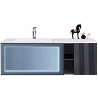 Тумба с раковиной Orans BC-9013-1200L 120 90131200L подвесная Matt Deep Ocean стекло