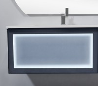 Тумба с раковиной Orans BC-9013-1200L 120 90131200L подвесная Matt Deep Ocean стекло