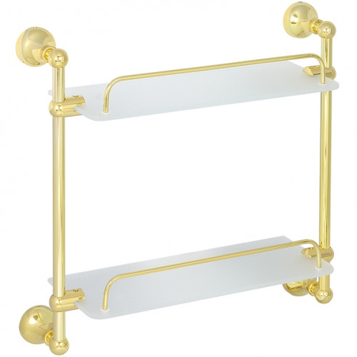 Стеклянная полка Veragio Gialetta VR.GIL-6412.DO двойная Золото