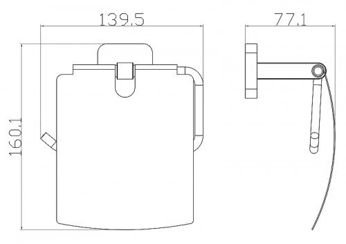 Держатель туалетной бумаги Wonzon &amp; Woghand Still WW-6626 с крышкой цвет Хром