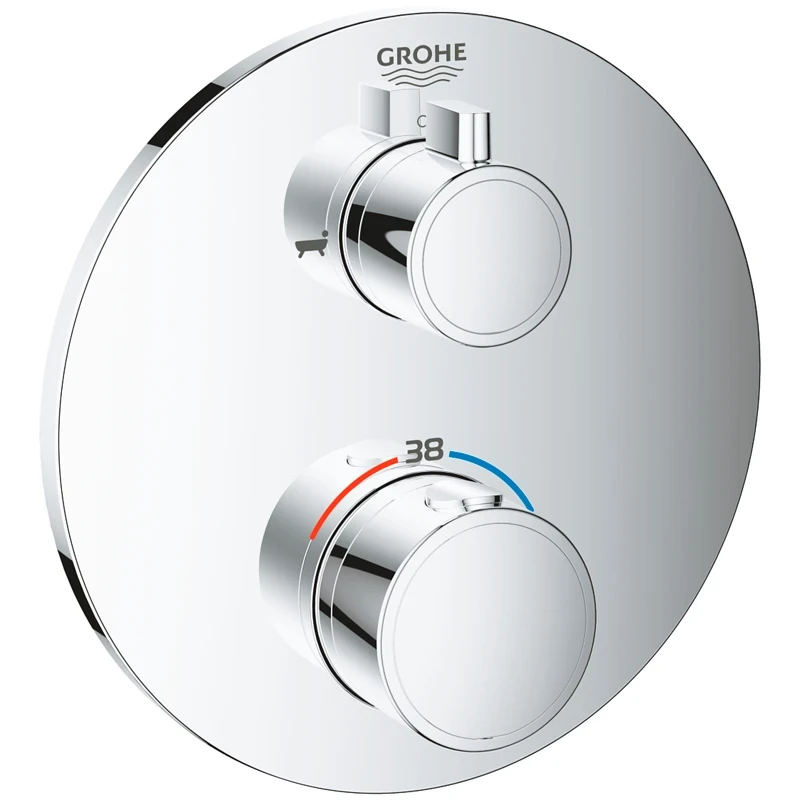 Смеситель для душа Grohe Grohtherm 24077000 с термостатом Хром латунь встраиваемый