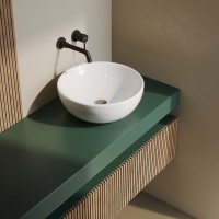 Раковина-чаша Berges Mascon 45 181002 Белая глянцевая фарфор накладная