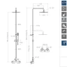 Душевая система Ramonsoler Kuatro 4754RK250 с термостатом Хром