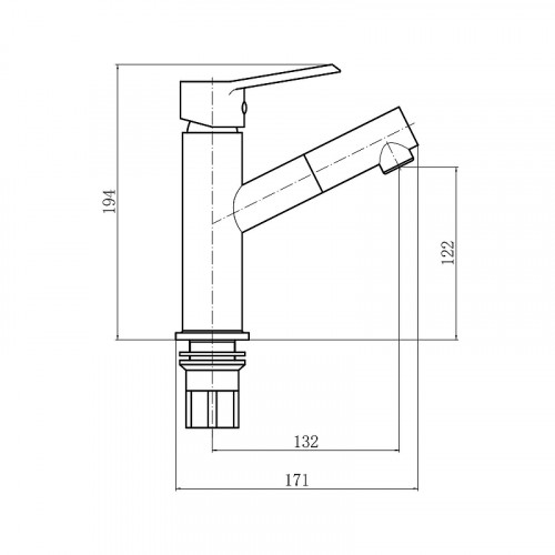 Смеситель для кухни Plstart PL4009-7 цвет Черный