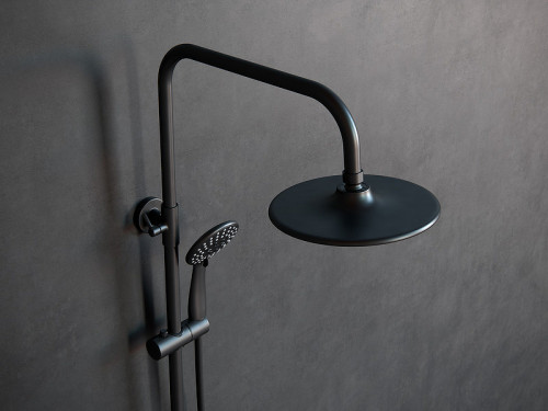 Душевая система Laguraty 17060B Черная латунь на стену