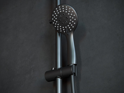 Душевая система Laguraty 17060B Черная латунь на стену