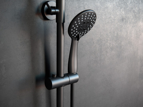 Душевая система Laguraty 17060B Черная латунь на стену