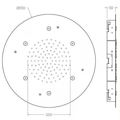 Верхний душ Ramonsoler Hidroterapia RELN550 Хром