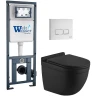 Комплект унитаза с инсталляцией WeltWasser MARBERG 410 + HEIMBACH 043 MT-BL + MAR 410 SE GL-WT 10000012250 цвет Белый глянцевый с сиденьем Микролифт и клавишей смыва цвет Белый глянцевый