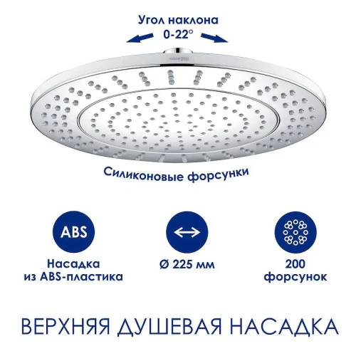 Душевая система WasserKRAFT A185.067.059.WM Белая матовая латунь на стену