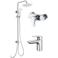 Комплект смесителей Aquatek Вега AQ1036CR Хром латунь