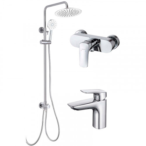 Комплект смесителей Aquatek Вега AQ1036CR Хром латунь