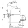 Смеситель для раковины Cezares Elite ELITE-LSM1-03/24-Bi Золото 24 карат латунь