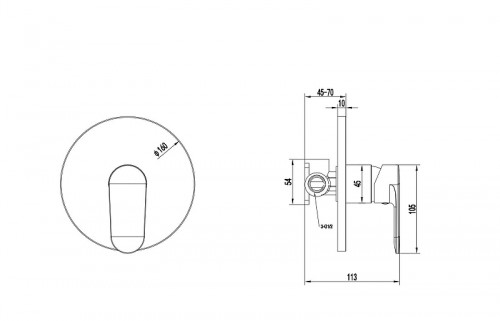 Смеситель для душа Aquatek Ника AQ1866MB цвет Черный матовый