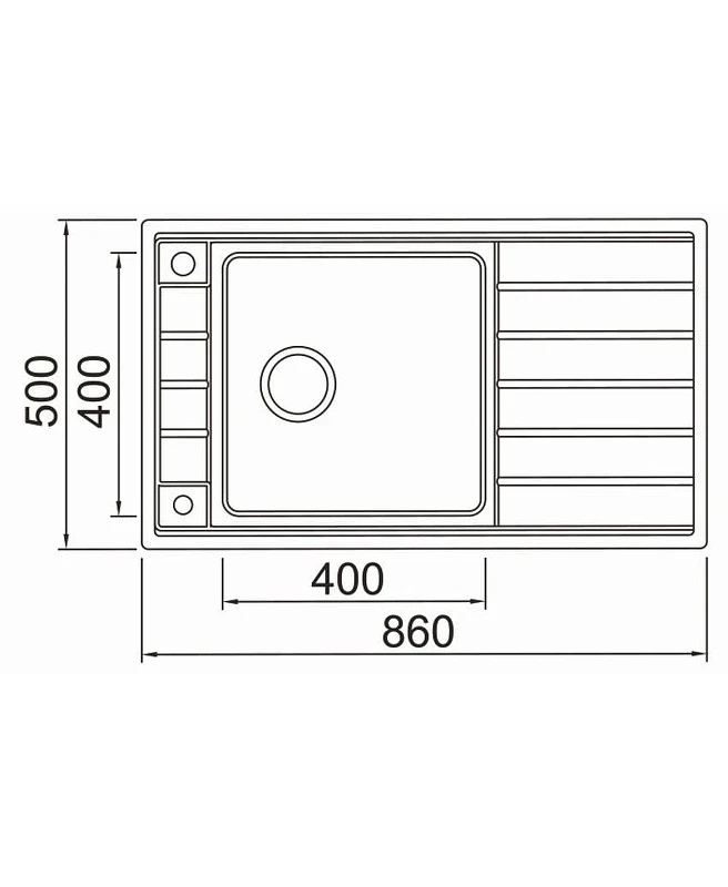 Кухонная мойка Seaman Eco Roma 86 R SMR-8650AKR цвет Нержавеющая сталь
