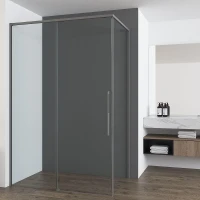 Душевой уголок Vincea Ultima 120х90 VSR-7UL9012CLGM профиль Вороненая сталь стекло прозрачное