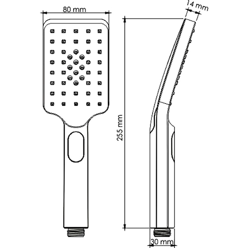 Ручной душ WasserKRAFT Aisch A201 Золото матовое пластик