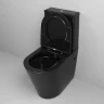 Унитаз компакт Grossman Color GR-4480BS Черный глянцевый с бачком и сиденьем Микролифт фаянс напольный