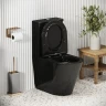 Унитаз компакт Grossman Color GR-4480BS Черный глянцевый с бачком и сиденьем Микролифт фаянс напольный