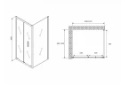 Душевой уголок Abber Sonnenstrand 120x100 AG07120-S100 профиль Хром стекло прозрачное