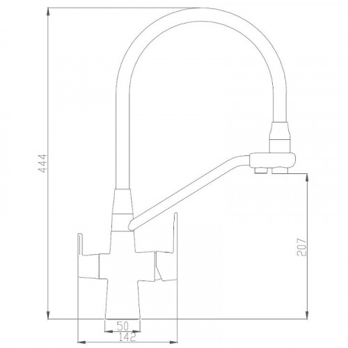 Смеситель для кухни Haiba HB76855-5 Нержавеющая сталь Серый нержавеющая сталь
