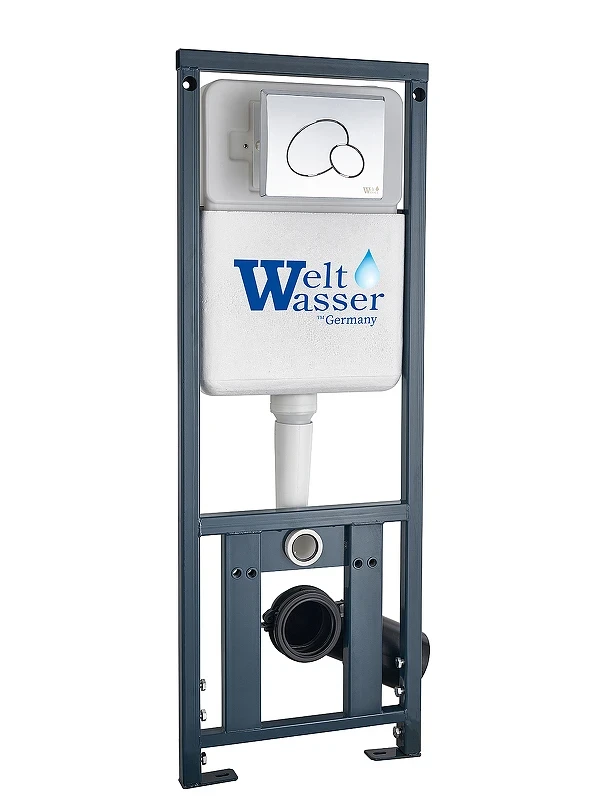 Инсталляция WeltWasser Marberg 410 RD CR 10000008207 с клавишей смыва цвет Хром