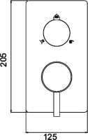 Смеситель для душа RGW Shower Panels SP-43-03 21140543-31 Хром встраиваемый