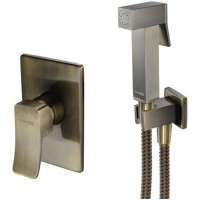 Гигиенический душ со смесителем WasserKRAFT Exter A01652 Бронза латунь на стену