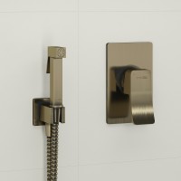 Гигиенический душ со смесителем WasserKRAFT Exter A01652 Бронза латунь на стену