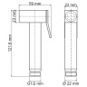 Гигиенический душ со смесителем WasserKRAFT Exter A01652 Бронза латунь на стену
