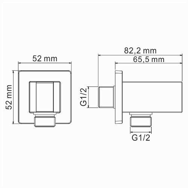 Гигиенический душ со смесителем WasserKRAFT Exter A01652 Бронза латунь на стену