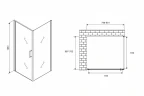 Душевой уголок Abber Sonnenstrand 80x70 AG04080B-S70B профиль Черный стекло прозрачное