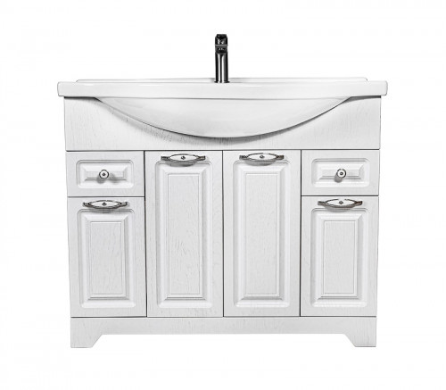 Тумба под раковину Stella Polar Кармела 100 SP-00001993 цвет Белое серебро