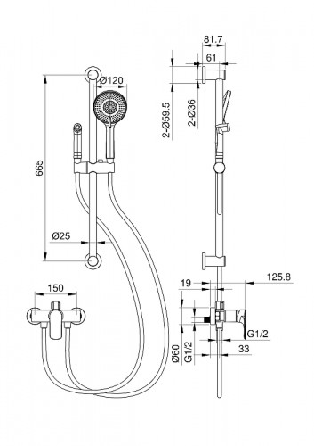 Смеситель для душа Wonzon &amp; Woghand WW-A4888-MB цвет Черный матовый