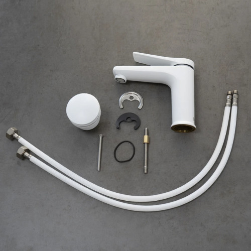 Смеситель для раковины Lemark Bronx LM3706MW цвет Белый матовый