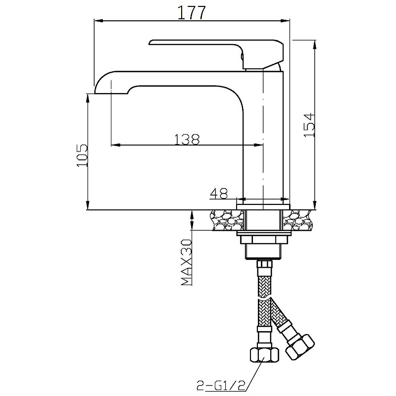 Смеситель для раковины Agger Magic A3002100