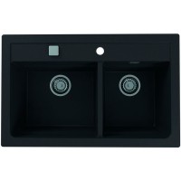 Кухонная мойка Alveus Granital Atrox 50 Carbon G91 790x500 1132002 Угольная искусственный камень (литьевой мрамор) встраиваемая снизу, встраиваемая сверху