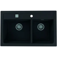 Кухонная мойка Alveus Granital Atrox 50 Carbon G91 790x500 1132002 Угольная искусственный камень (литьевой мрамор) встраиваемая снизу, встраиваемая сверху