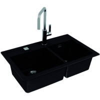 Кухонная мойка Alveus Granital Atrox 50 Carbon G91 790x500 1132002 Угольная искусственный камень (литьевой мрамор) встраиваемая снизу, встраиваемая сверху