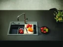 Кухонная мойка Alveus Granital Atrox 50 Carbon G91 790x500 1132002 Угольная искусственный камень (литьевой мрамор) встраиваемая снизу, встраиваемая сверху