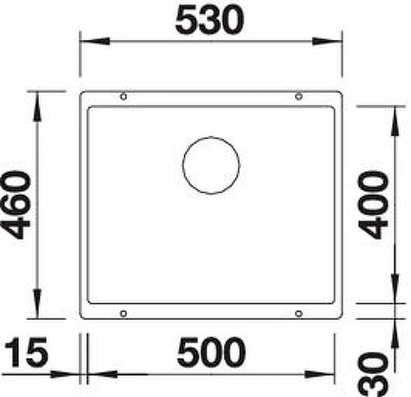 Кухонная мойка Blanco Subline 500-U 523432 Антрацит искусственный камень (литьевой мрамор) встраиваемый